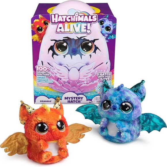 Hatchimals Other - Hatchimals Alive! Mystery Hatch Interactive Pets - Orange and Blue